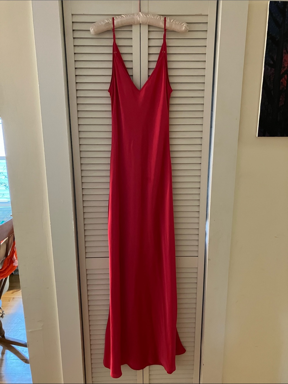 Rat & Boa Anastasia Pink Satin Maxi Slip Dress Small - Picture 6 of 11